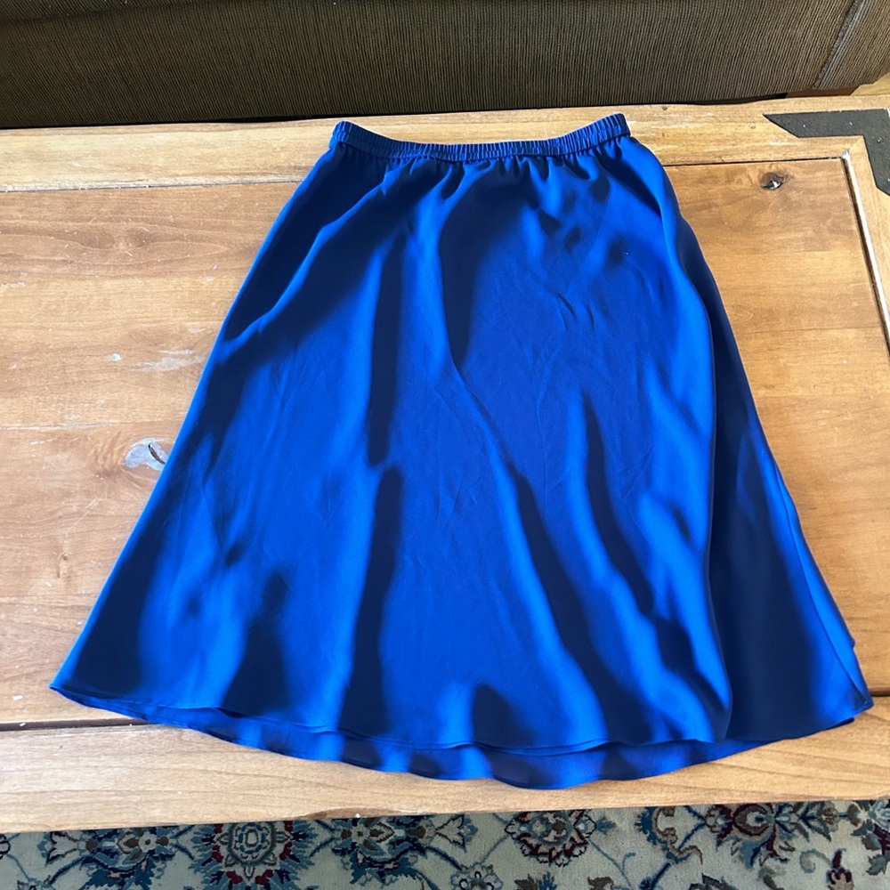 Chic Royal Blue A-Line Skirt
